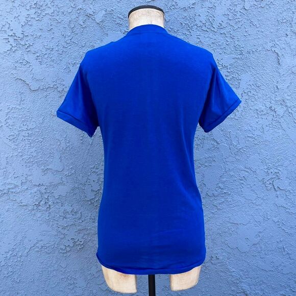 VIntage Calvin Klein Undershirt Small 80s Blue T-shirt - Picture 6 of 8